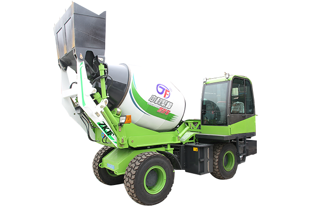 2方后置駕駛室自動上料混凝土攪拌車